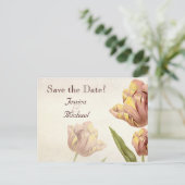 Pink Parrot Tulip Save the Date Briefkaart (Staand voorkant)