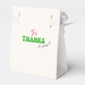 Pink Party Ballon Animal 3rd Verjaardagsfeest Bedankdoosjes (Achterkant)