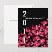 Pink Party Lights Nieuwjaar Custom Briefkaart (Voorkant / Achterkant)