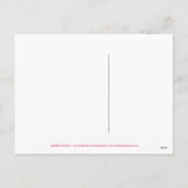 Pink Party Lights Nieuwjaar Custom Briefkaart (Achterkant)