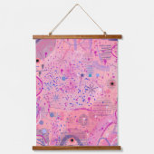 Pink Party Maximalist Art Hangend Wandkleed (Voorkant)