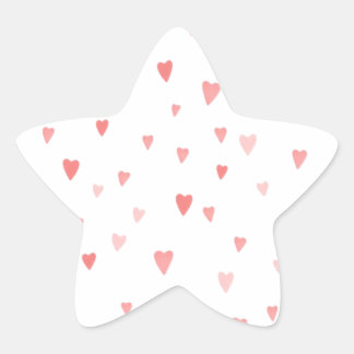 PINK PASSIEHARTEN STER STICKER