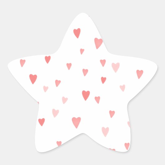 PINK PASSIEHARTEN STER STICKER (Voorkant)