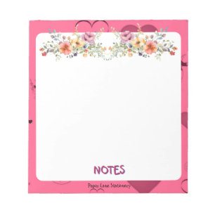 Pink Passion Heart Notitieblok