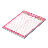 Pink Passion Heart To Do Lijst Notitieblok (Linkerzijde)