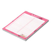 Pink Passion Heart To Do Lijst Notitieblok (Linkerzijde)