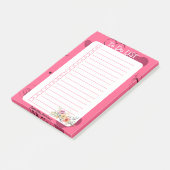 Pink Passion Heart To Do Lijst Post-it® Notes (Schuin)