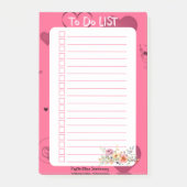 Pink Passion Heart To Do Lijst Post-it® Notes (Voorkant)