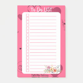 Pink Passion Heart To Do Lijst Post-it® Notes