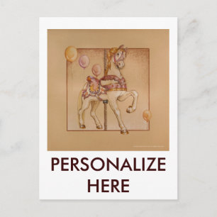 PINK PASSION PONY CARROUSEL BRIEFKAART