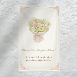pink pastel bouquet Elegant  Spandoek