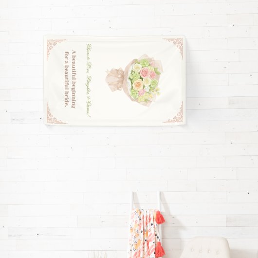 pink pastel bouquet Elegant  Spandoek (Insitu)