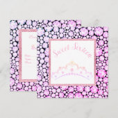 PINK PASTEL DIAMOND PRINCESS TIARA SIXTEEN KAART (Voorkant / Achterkant)