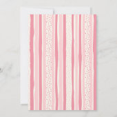 Pink Pastel Dinosaur 3-rex Rawr birthday Invitatio Kaart (Achterkant)