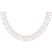 Pink Pastel Dinosaur Birthday Party Bunting Banner (Alle)