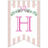 Pink Pastel Dinosaur Birthday Party Bunting Banner (Tweede vlag)