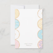 Pink Pastel Donut Birthday Party Bedankkaart (Voorkant)