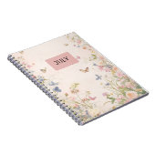 Pink Pastel Floral' notitieboek (Rechterzijde)