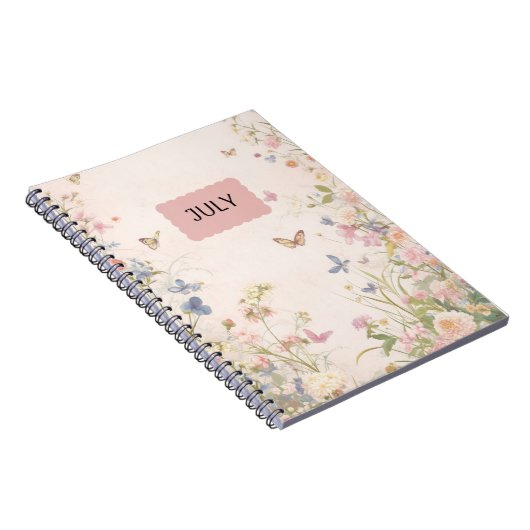 Pink Pastel Floral' notitieboek (Rechterzijde)