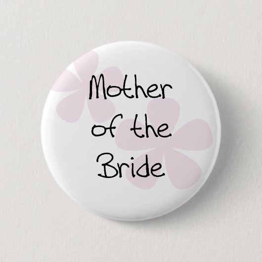 Pink Pastel Flowers Moeder Bride Ronde Button 5,7 Cm (Voorkant)
