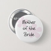Pink Pastel Flowers Moeder Bride Ronde Button 5,7 Cm (Voorkant /achterkant)