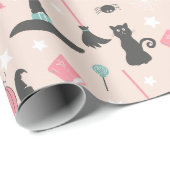 Pink Pastel Halloween Cadeaupapier (Rol Hoek)
