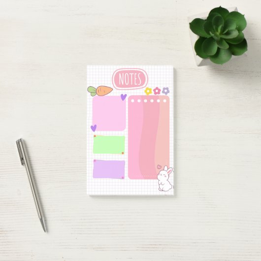 Pink Pastel Kawaii Notes (Kantoor)