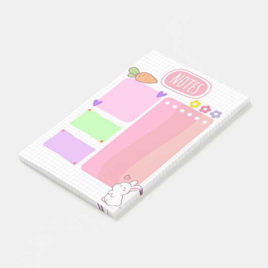 Pink Pastel Kawaii Notes (Schuin)