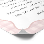 Pink Pastel Little Boo Ghost Advice for Baby Sign Poster (Hoek)