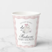Pink Pastel Little Boo Ghost Baby Shower Coffee Papieren Bekers (Achterkant)