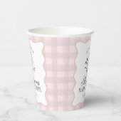 Pink Pastel Little Boo Ghost Baby Shower Coffee Papieren Bekers (Links)