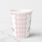 Pink Pastel Little Boo Ghost Baby Shower Coffee Papieren Bekers (Rechts)