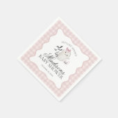 Pink Pastel Little Boo Ghost Baby Shower Dessert Servet (Hoek)