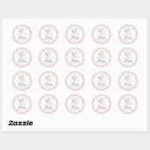 Pink Pastel Little Boo Ghost Baby Shower Favor Ronde Sticker (Vel)