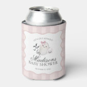 Pink Pastel Little Boo Ghost Baby Shower Favors Blikjeskoeler (Blikje Voorkant)
