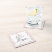 Pink Pastel Little Boo Ghost Birthday Party Bar Kartonnen Onderzetters (Insitu)