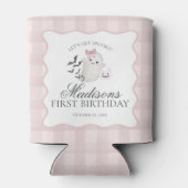 Pink Pastel Little Boo Ghost Birthday Party Favors Blikjeskoeler (Achterkant)