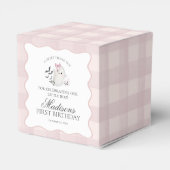 Pink Pastel Little Boo Ghost Birthday Party Gable Bedankdoosjes (Achterkant)