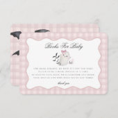 Pink Pastel Little Boo Ghost Books for Baby Insert Informatiekaartje (Voorkant / Achterkant)