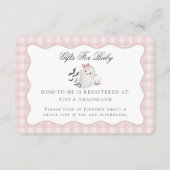 Pink Pastel Little Boo Ghost Registry Card Insert Informatiekaartje (Voorkant)