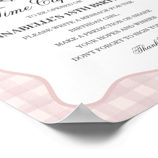 Pink Pastel Little Boo Ghost Time Capsule Game Poster (Hoek)