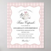 Pink Pastel Little Boo Ghost Time Capsule Game Poster (Voorkant)
