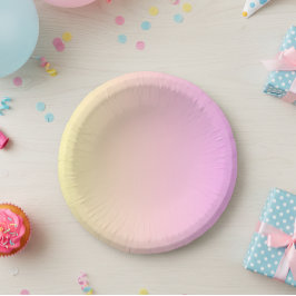 Pink pastel partyware/Paper plates/Birthday party Papieren Kommen