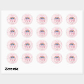 Pink Pastel Rainbow Birthday Thank You Ronde Sticker (Vel)