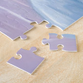 Pink Pastel Skies | Ocean Watercolor Beach Waves Legpuzzel (Zijkant)