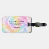 Pink Pastel Tie Dye Girly Chic                     Bagagelabel (Achterkant horizontaal)