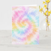 Pink Pastel Tie Dye Girly Chic                     Kaart (Gele Bloem)