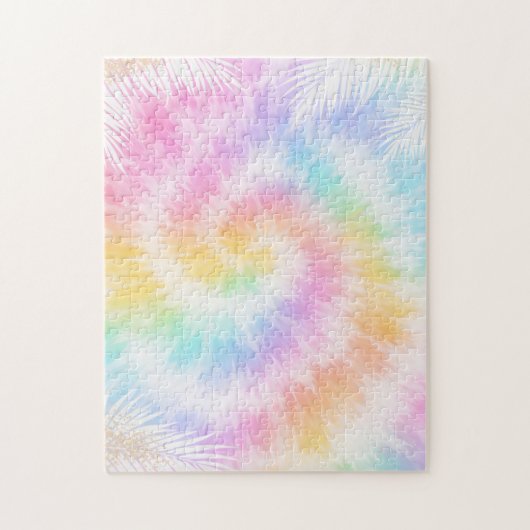 Pink Pastel Tie Dye Girly Chic                     Legpuzzel (Verticaal)