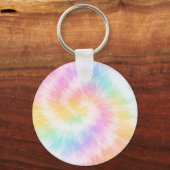 Pink Pastel Tie Dye Girly Chic                     Sleutelhanger (Achterkant)