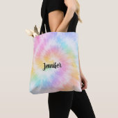 Pink Pastel Tie Dye Girly Chic                     Tote Bag (Dichtbij)